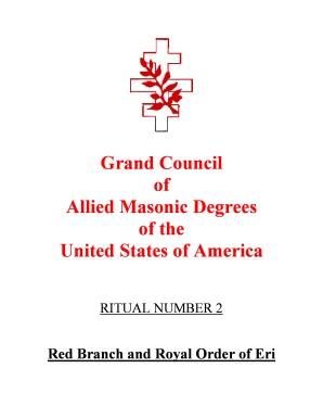 Allied Masonic Degrees Ritual PDF  Form