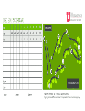 blank golf scorecard template