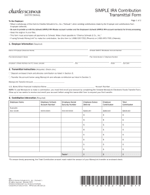 Charles Schwab Ira Contribution Form