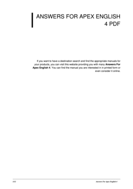 Apex English 11 Semester 1 Answer Key PDF  Form