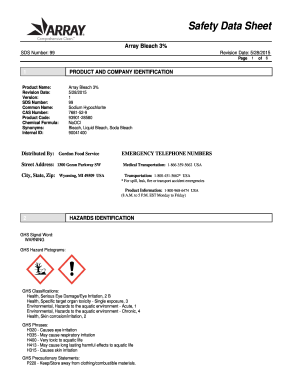 Sds Bleach  Form