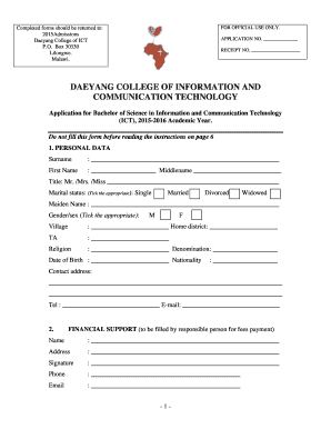 Daeyang University Application Form PDF