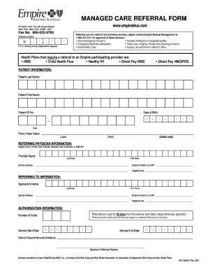 Managed Care Referral Form