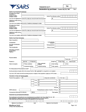 Purchaser Declaration Form