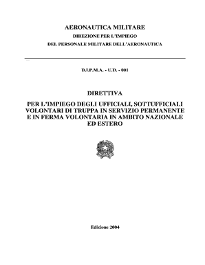 Direttiva Dipma Ud 001 Edizione PDF  Form