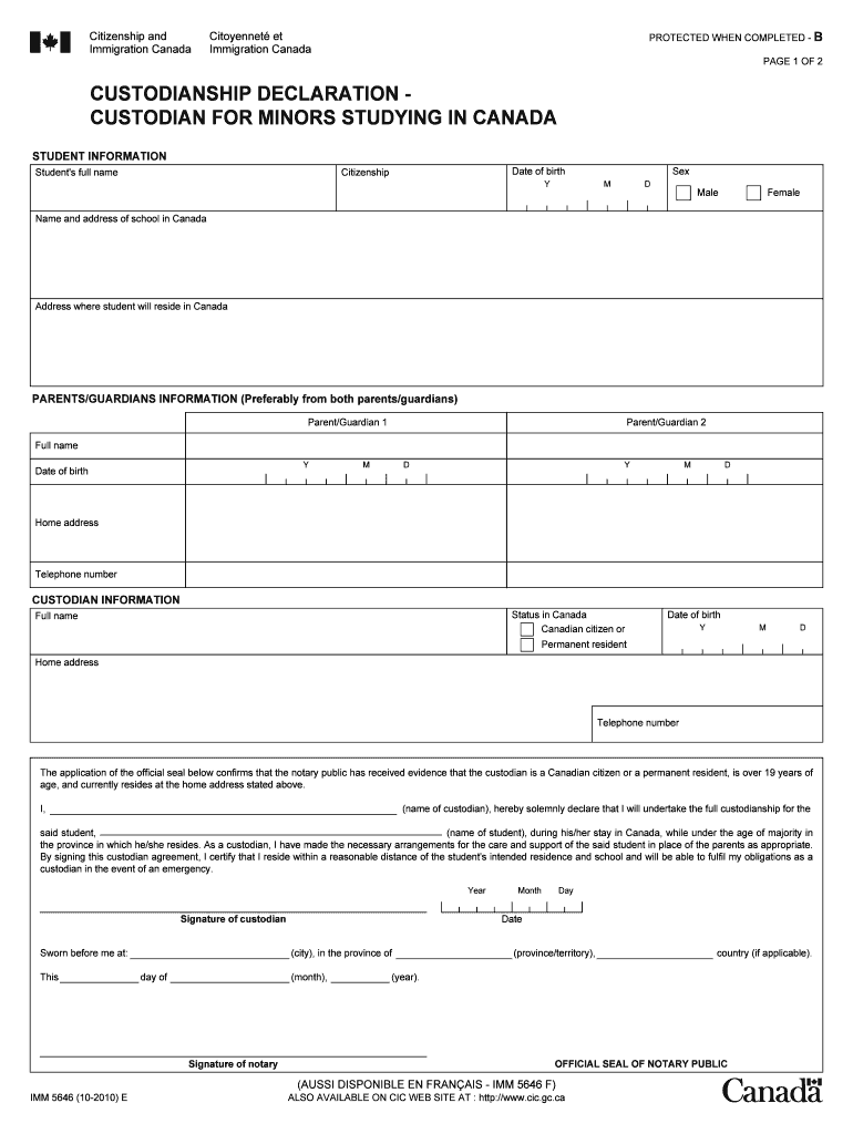  Imm 5646  Form 2010