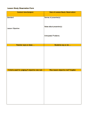 Lesson Study Observation Form MDCPS Science Home Page