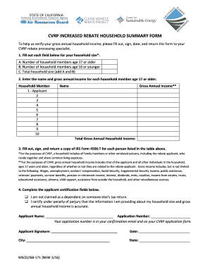 Household Summary Form