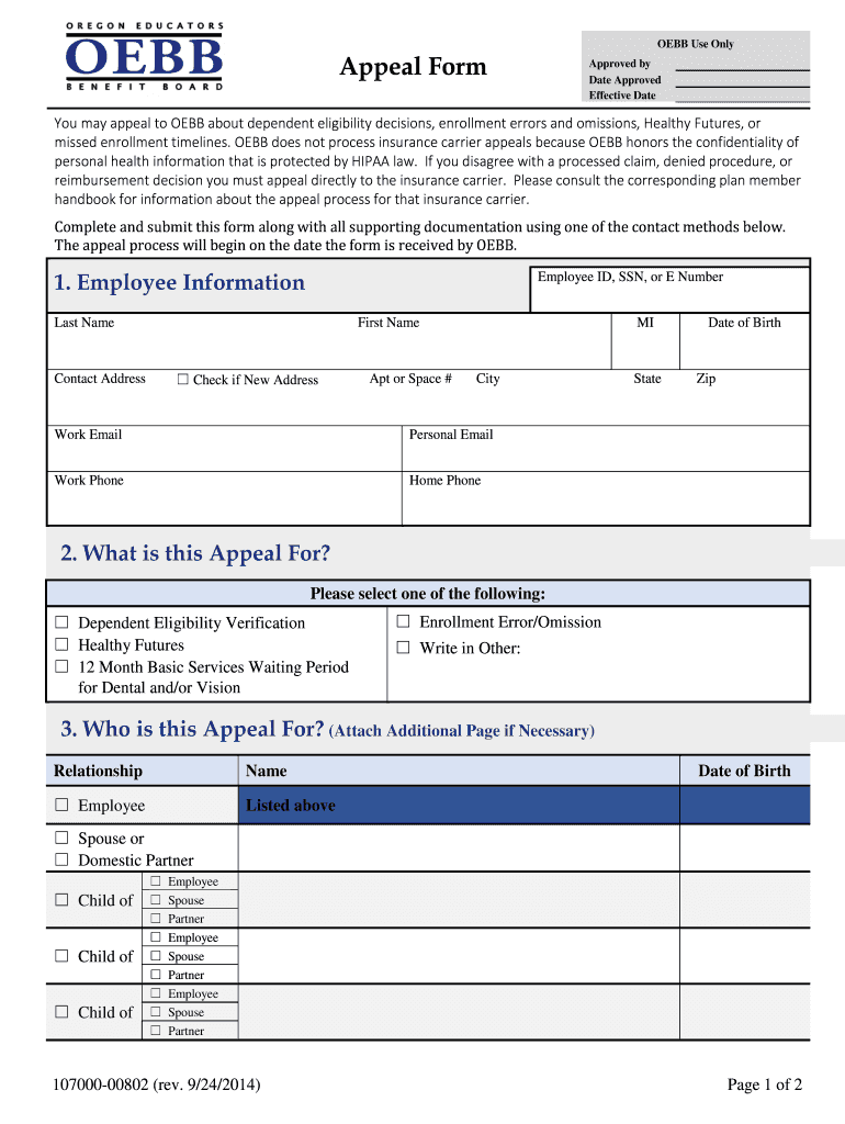  OEBB Use Only Appeal Form  Salkeizk12orus  Salkeiz K12 or 2014-2024