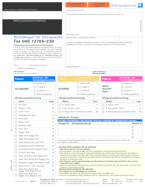 Allergovit Bestellformular