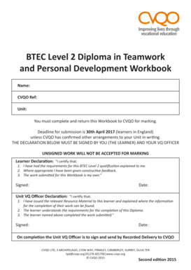 Scheme of Work Btec Level 2 Teamwork and Personal Development in the Community  Form