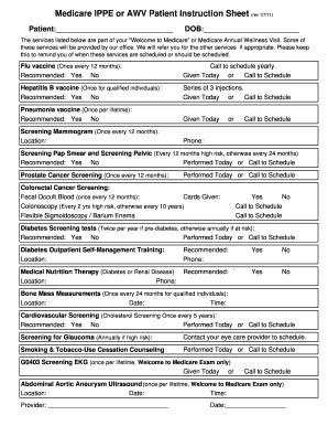 Awv Checklist  Form