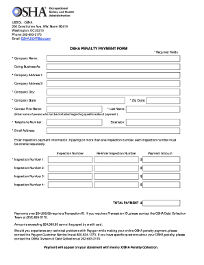 Osha Penalty  Form