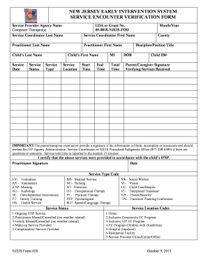 Early Intervention Form