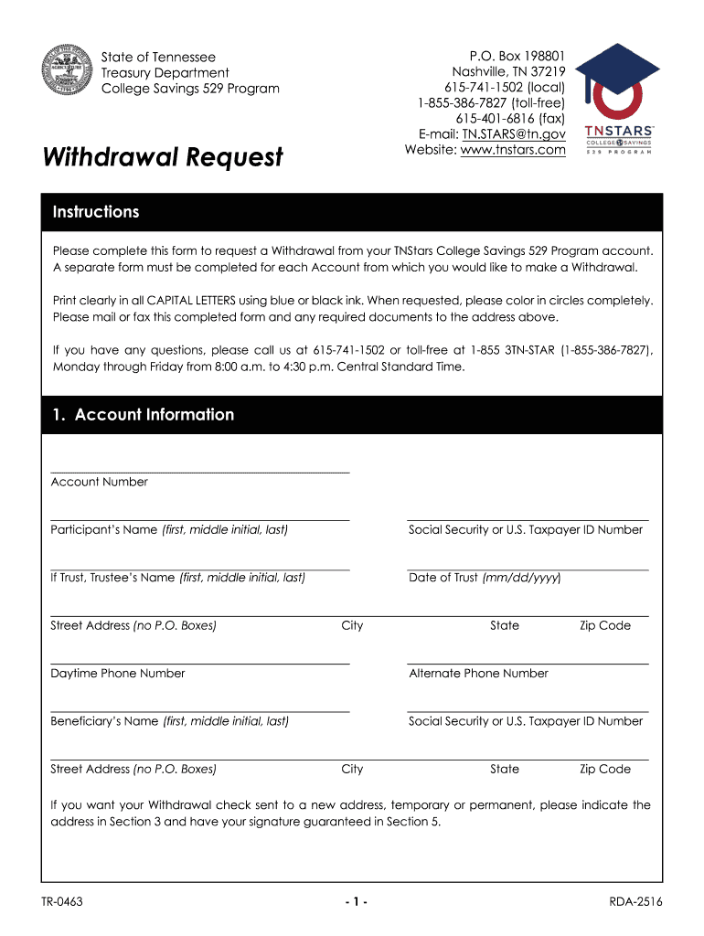 Withdrawal Request Website Wwwtnstars  Form