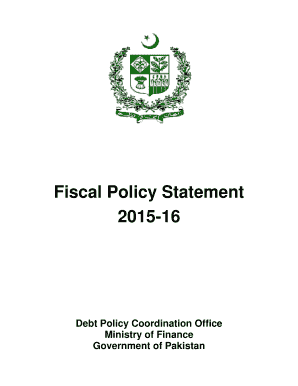 Fiscal Policy Statement  Form