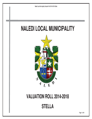Naledi Local Municipality Valuation Roll  Form