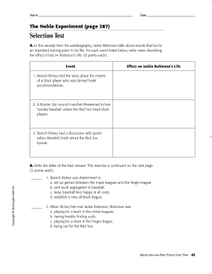 The Noble Experiment PDF  Form