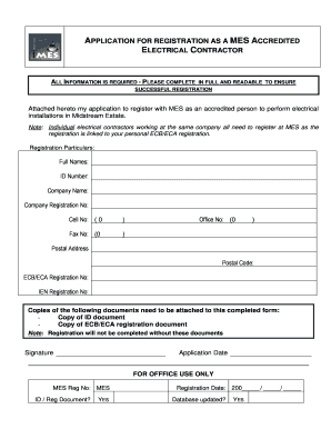 Mes Enlistment Application Form