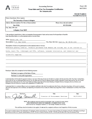 Uta Tax Exempt Form