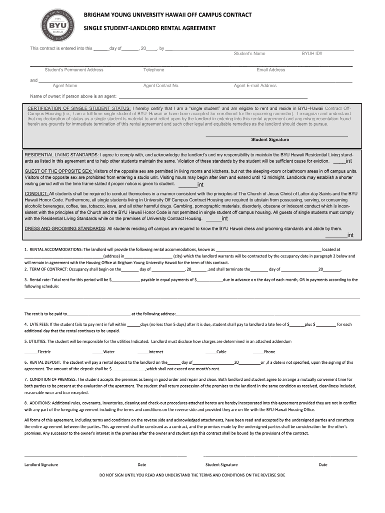 Byuh Online  Form