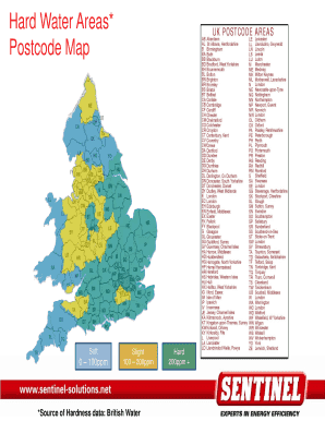 Water Hardness by Postcode  Form