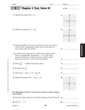 Chapter 3 Test Form 2c