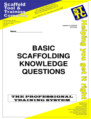 Scaffolding Questions and Answers PDF  Form