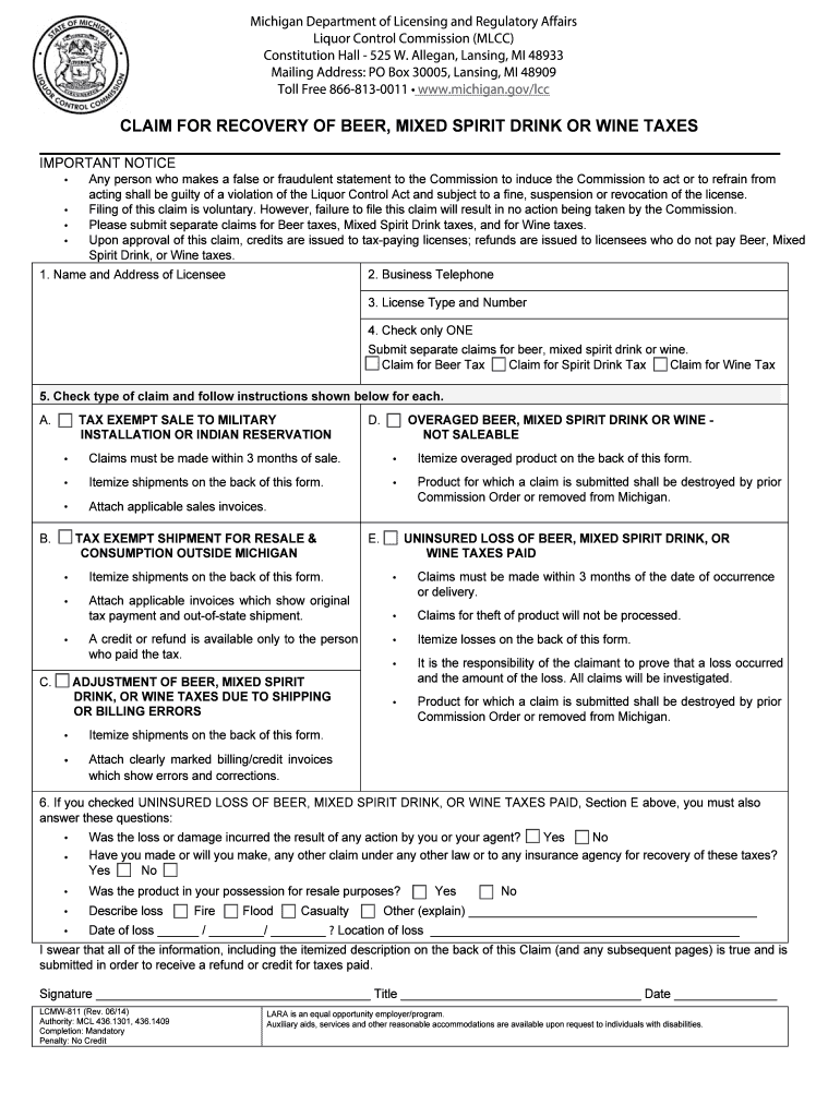  Lcmw 811  Form 2014-2024