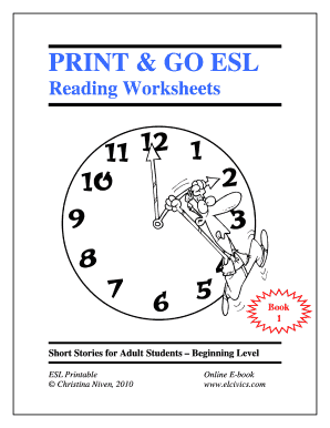 Print and Go Esl Book 1  Form