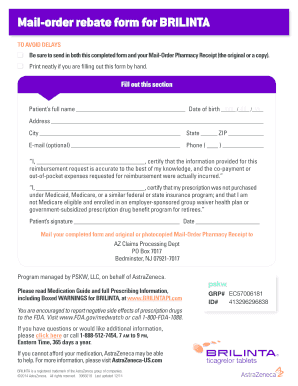 Brilinta Rebate Form