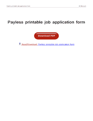 Payless Vacancies Trinidad  Form