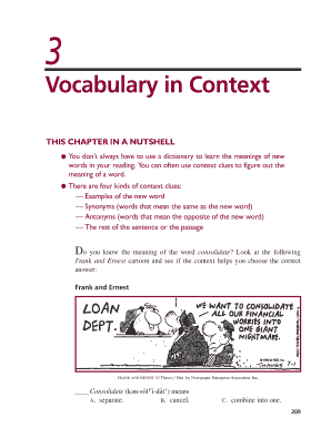 Townsend Press Vocabulary PDF  Form