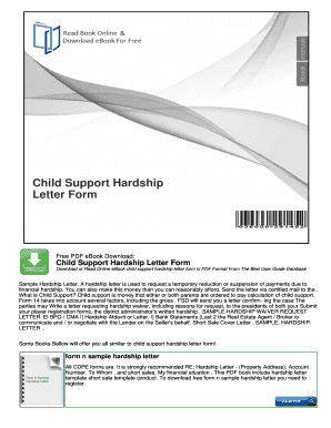 Child Support Hardship Form