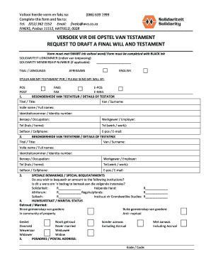 Testament Voorbeeld PDF  Form