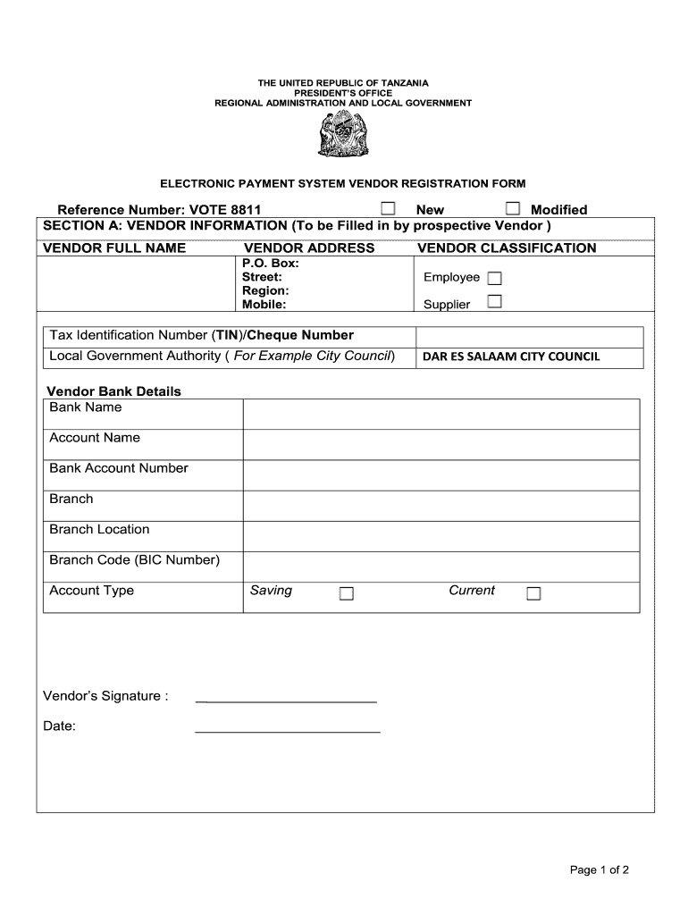 Vendor Form