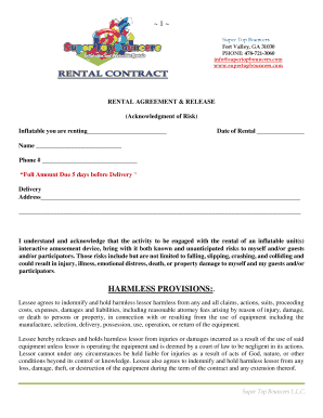 Bounce House Rental Agreementpdf  Form