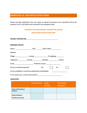 Cdcl Vacancy  Form