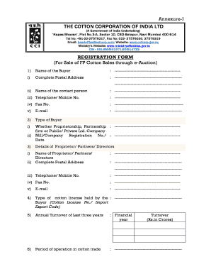 Cotton Sale Online Registration  Form