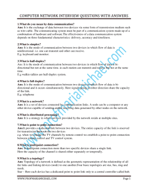 Networking Questions and Answers PDF Download  Form