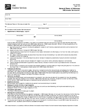  Cibc Power of Attorney Form 2016-2024
