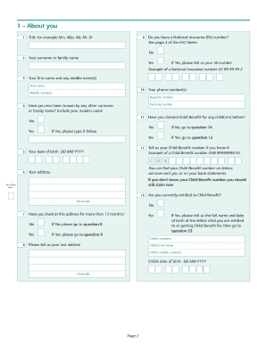 CH2 Online Claim Form Use Form CH2 Child Benefit Claim Form If You Want to Claim Child Benefit for Your Child Mantaxconsulting C