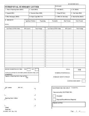  Navy Eval Summary Letter 2002