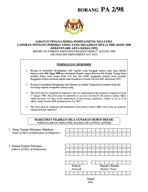 Borang Pa 1 13  Form