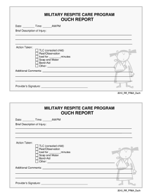 Ouch Report Template - Fill Out and Sign Printable PDF Template | signNow