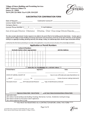 Village of Estero Permit Search  Form