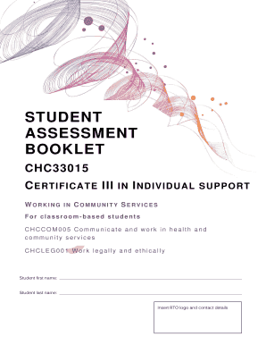 Chc33015 Assessment Answers PDF  Form