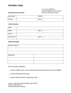 Ent Referral Form