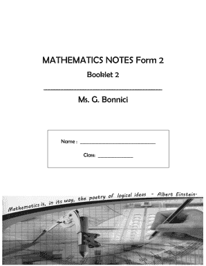 Form 2 Maths Exercise PDF