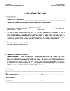 I Am Engaged in the Business of Selling the Following Type of Tangible Personal Property  Form